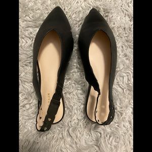 Cole Haan black flats- worn once- 8B